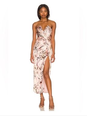 NWOT Katie May Come On Home Dress In Pink Botanical Large